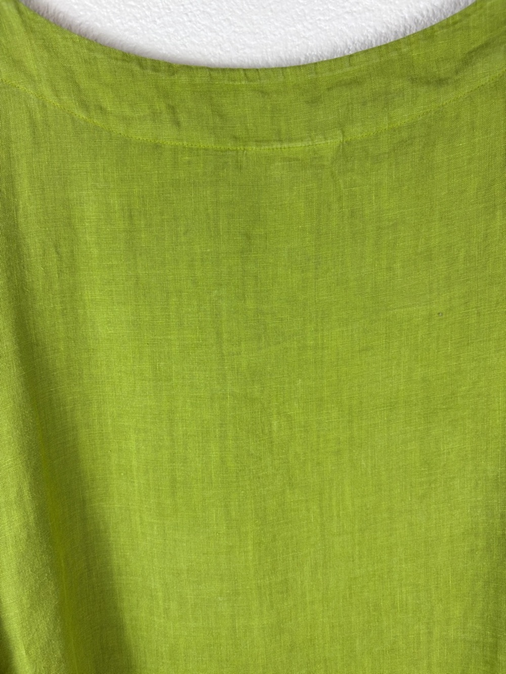 Bryn Walker Oversized 100% Linen Lime Green Tunic Top Lagenlook Size 3X - Picture 9 of 14